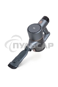 Пылесос вертикальный BQ VCA1004W серый, питание от аккумулятора, 50 Вт, уборка сухая/влажная, пылесборник 0.6 л, работа от АКБ max 35 мин.