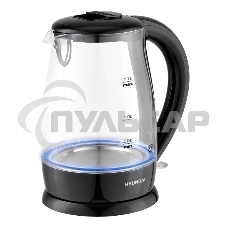 Чайник электрический Hyundai HYK-G2011 1.7л. 2200Вт черный (корпус: стекло)