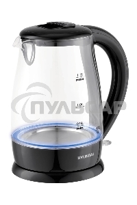 Чайник электрический Hyundai HYK-G2011 1.7л. 2200Вт черный (корпус: стекло)