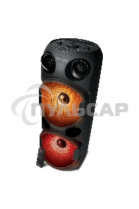 Колонка АС Sven PS-750, черный (80 Вт, TWS, Bluetooth, FM, USB, microSD, LED-дисплей, 2х4400мА*ч)