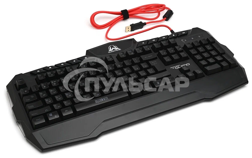 Игровой комплект Qumo Wartime K51/M67, кл-ра проводная, 104+10 клавиш, подсветка RGb, мышь проводная, оптическая, RGb running, 1200/1600/2400/3200 dpi