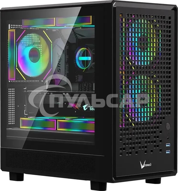 Компьютерный корпус Aerocool / Formula Air Mesh G2 черный без БП mATX 3x120мм 2xUSB 3.0 audio