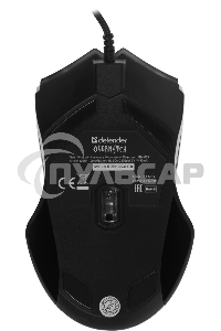 Мышь проводная Defender Overmatch GM-069 черный, 2400 dpi, USB, кнопки - 4