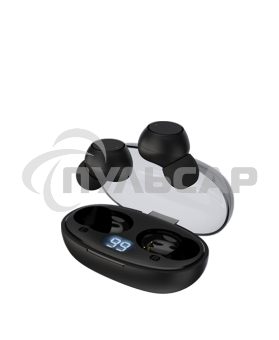 Беспроводные наушники Maxvi MHF-109BT черные TWS\капли\LCD\Sensor\200мАч\5.2\кабель Type-C