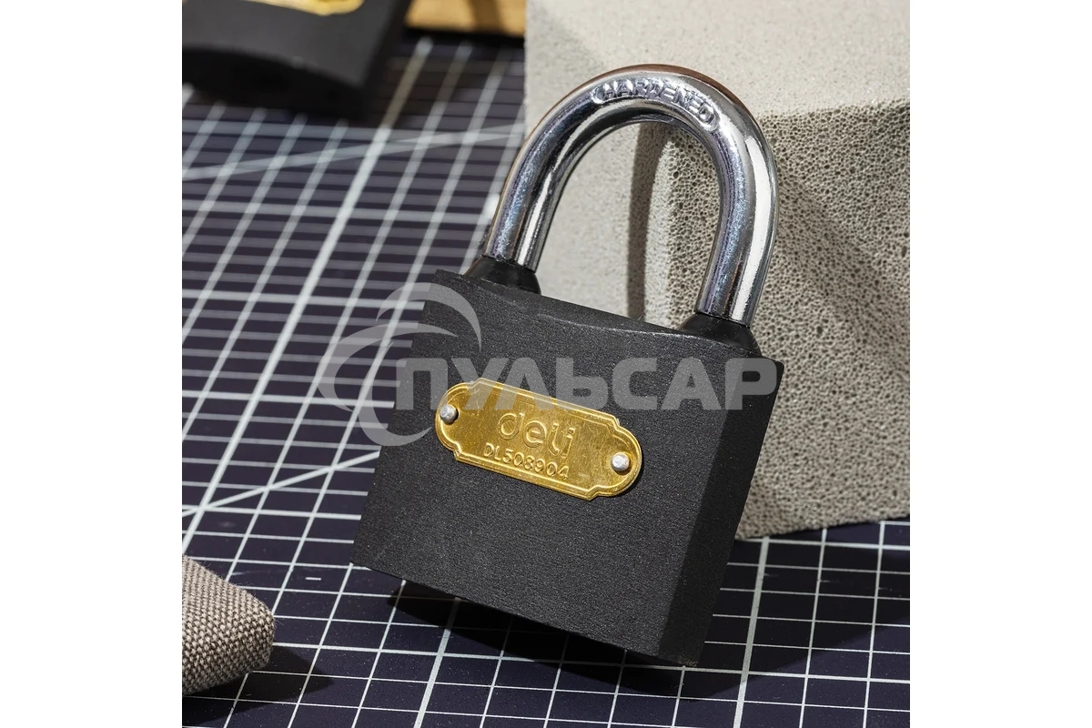 Замок навесной Deli DL508904 стальной, 63мм