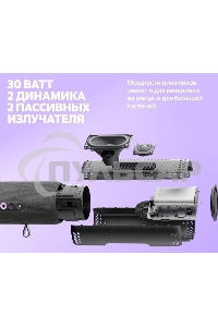 Умная портативная колонка Яндекс Станция Стрит с Алисой, модель YNDX-00030GRY (серый)