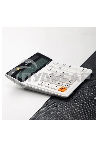 Калькулятор бухгалтерский Deli EM01010 белый 12-разр.