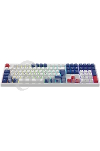 Клавиатура проводная Oklick 725G белый/красный USB Multimedia for gamer LED (2070294)