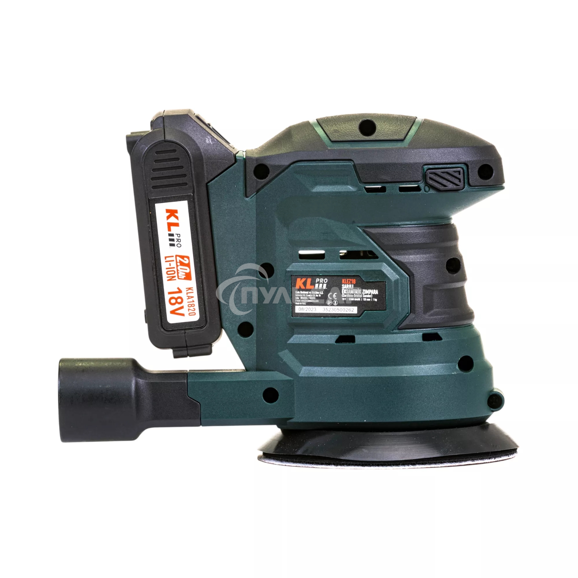 Профессиональная аккумуляторная эксцентриковая шлифмашина KLPRO KLEZ18-20 (18В, Li-ion-2шт, 2.0А·ч, ЗУ 2,4А)