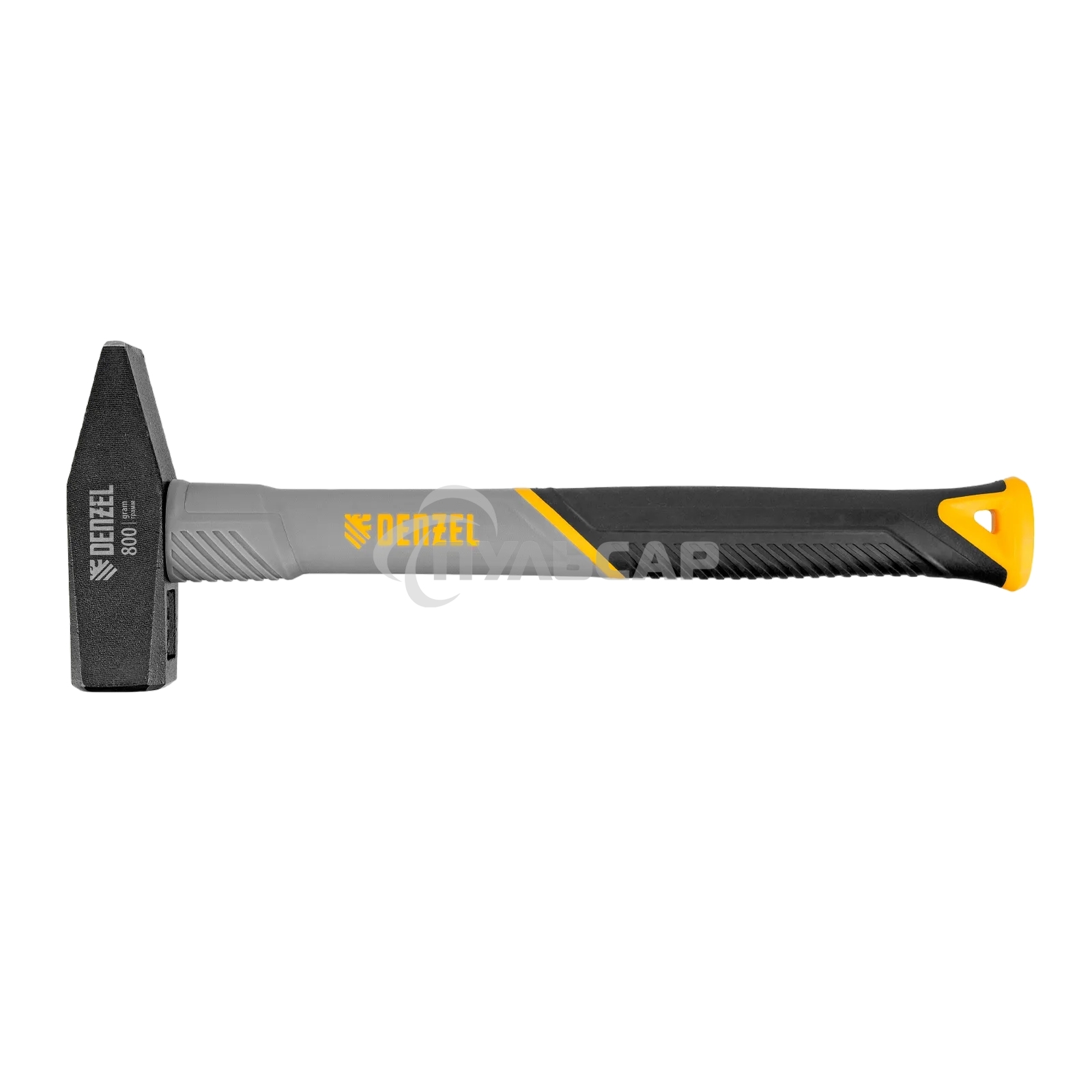 Молоток слесарный Denzel 800 г, кованый, фибергласовая рукоятка c TPR покрытием