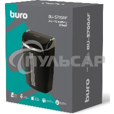 Шредер Buro Home BU-S700AF с автоподачей (секр.P-4) фрагменты 50лист. 14лтр. пл.карты