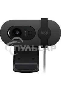 Веб-камера Logitech HD Webcam Brio 100 черный 2Mpix (1920x1080) USB-A с микрофоном (960-001587)