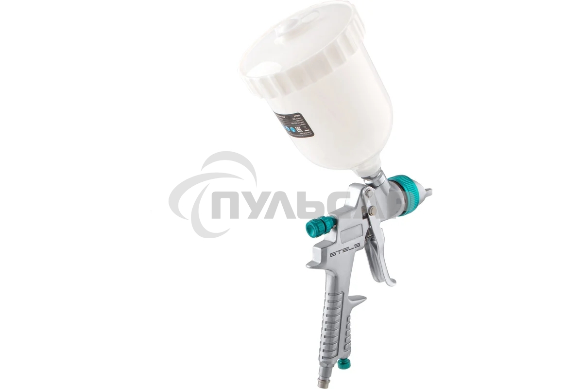 Краскопульт пневматический STELS ag 801 hvlp 57360гравитационный сопло 1.5мм и 1.8мм