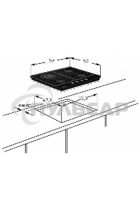 Газовая варочная панель встраиваемая Monsher MKFG 60 G-GFT черный
