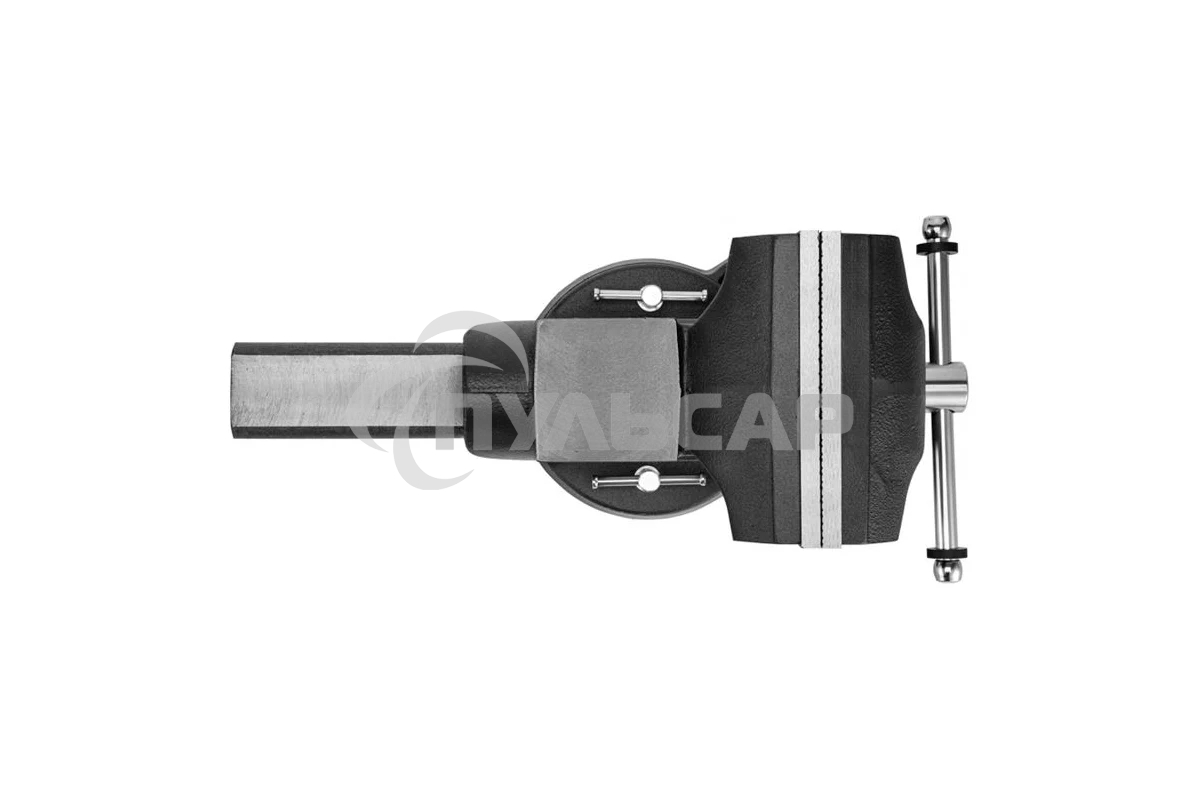 Тиски слесарные Denzel BVH-200, 200 мм, поворотные, стальная направляющая, с наковальней