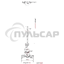 Кронштейн для проектора Cactus CS-VM-PR01L-AL серебристый макс.10кг настенный и потолочный поворот и наклон