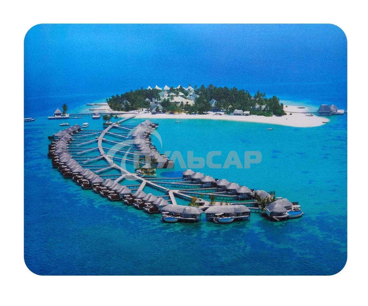 Коврик для мыши Buro BU-M10020 рисунок/тропический отель