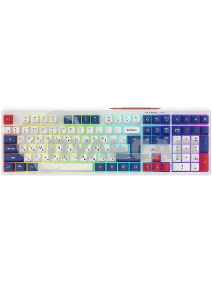 Клавиатура проводная Oklick 725G белый/красный USB Multimedia for gamer LED (2070294)