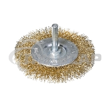 Оснастка Deli Щетка дисковая прямая для дрели DH-GSS100-E4 100мм, латунированная, толщина проволоки 0,3мм, хвостовик 6мм, макс. 4500 об/мин Оснастка Deli Щетка дисковая прямая для дрели DH-GSS100-E4 100мм, латунированная, толщина проволоки 0,3мм, хвостовик 6мм, макс. 4500 об/мин