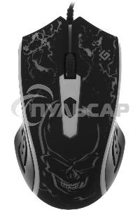 Мышь проводная Defender Overmatch GM-069 черный, 2400 dpi, USB, кнопки - 4