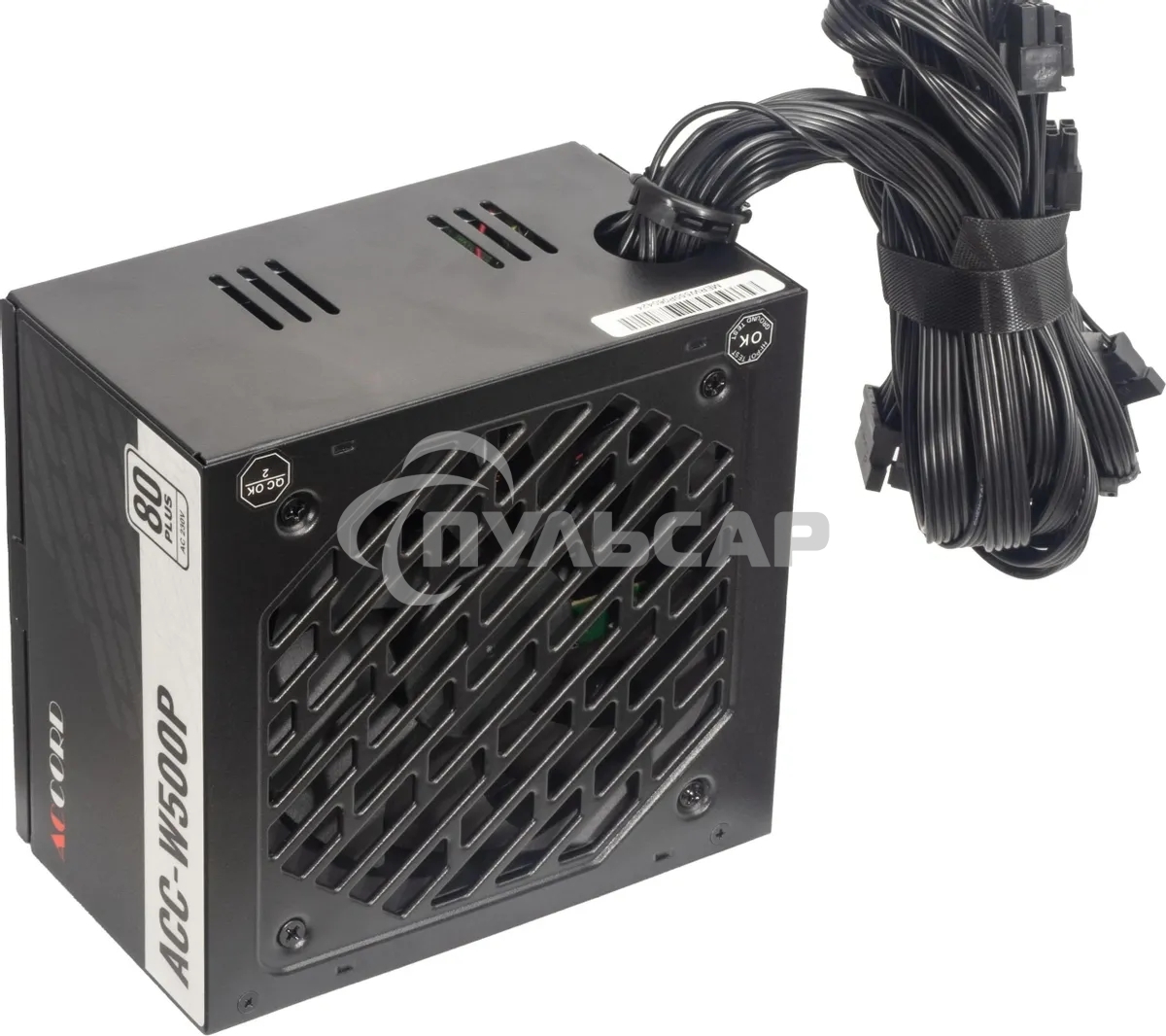 Блок питания Accord ACC-W500P, 550Вт, 80 PLUS WHITE,120мм, черный