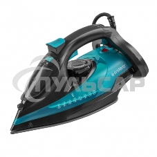 Утюг электрический Endever Delta-227 черный/лазурно-синий, 2400 Вт, подача пара 50 г/мин, паровой удар 150 г/мин, 10 шт/уп