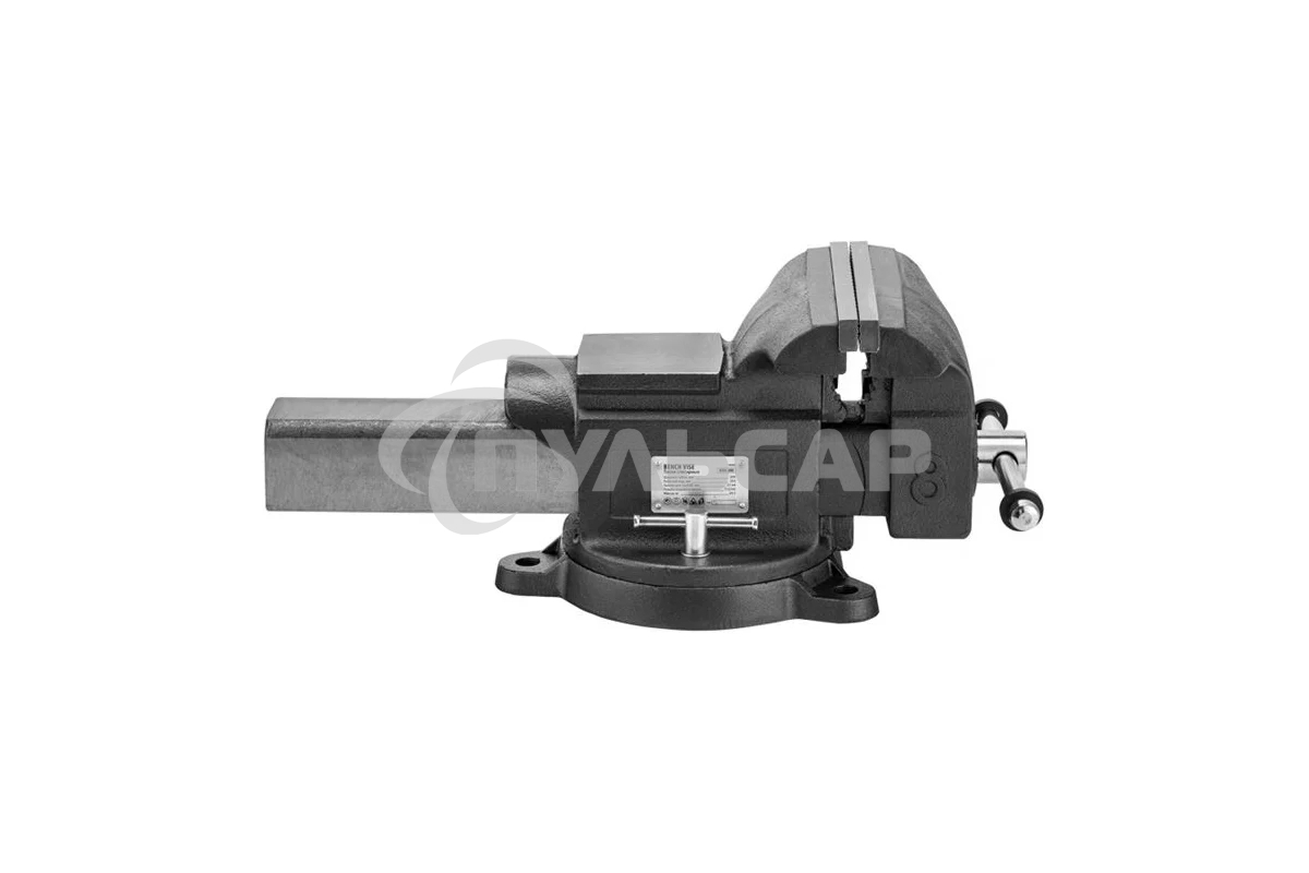 Тиски слесарные Denzel BVH-200, 200 мм, поворотные, стальная направляющая, с наковальней