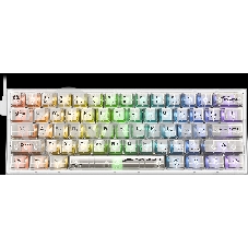 Клавиатура проводная игровая Redragon Fizz прозрачно-белая (USB,+ICE, 61 кл., RGB подсветка)