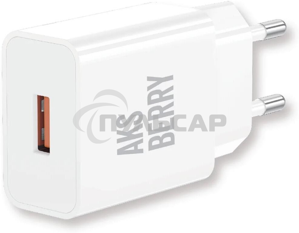 Сетевое зарядное устройство Aksberry (6972969383057) T42 QC30 (белый)