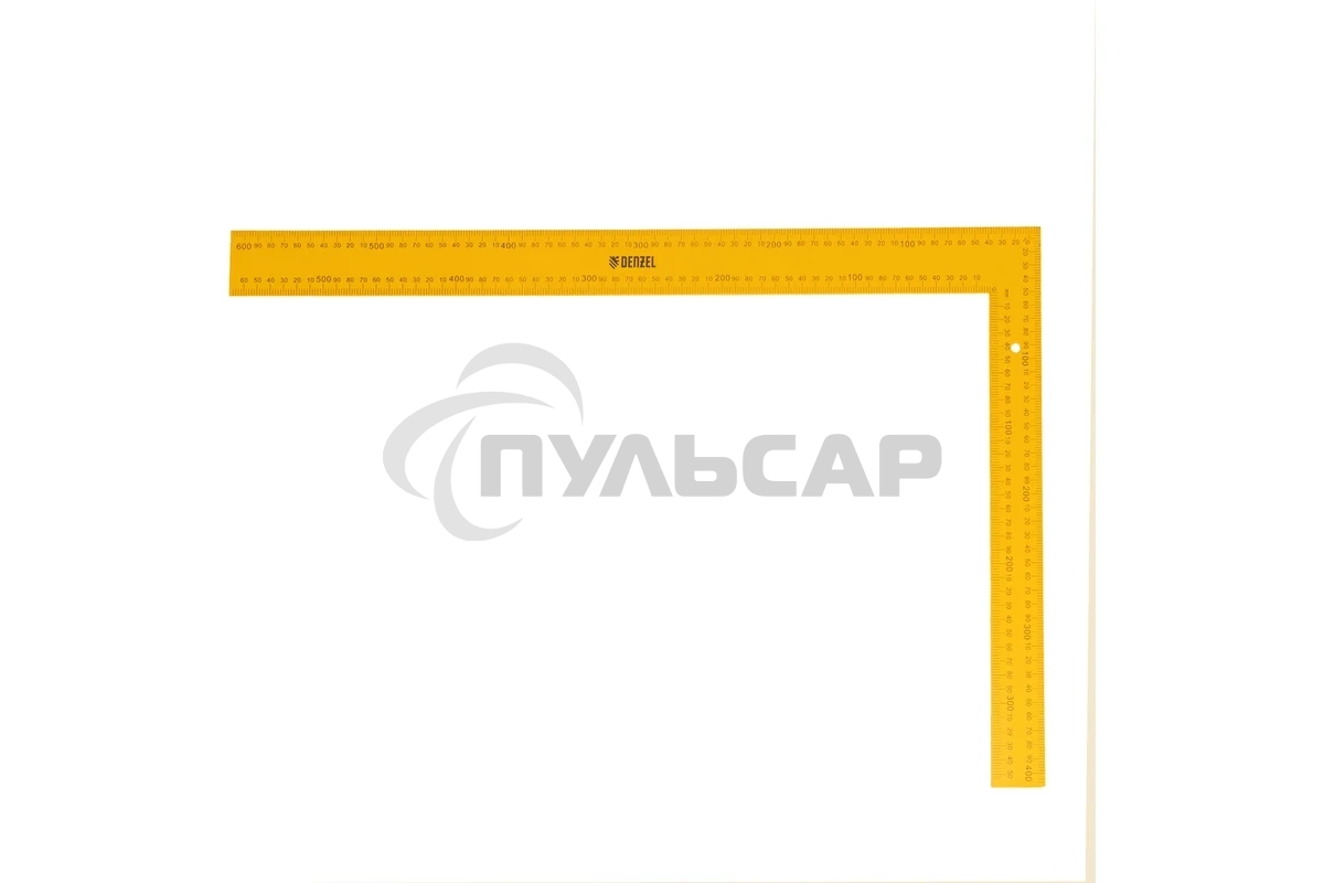 Угольник стальной, 400 мм х 600 мм, ультрафиолетовая печать (измерительная шкала) Denzel