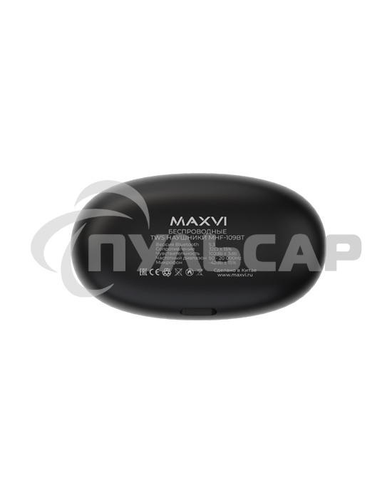 Беспроводные наушники Maxvi MHF-109BT черные TWS\капли\LCD\Sensor\200мАч\5.2\кабель Type-C