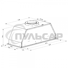 Вытяжка встраиваемая Zigmund & Shtain K 016.5 W белый, 52 см, 1050 куб. м/ч, 60 дБ