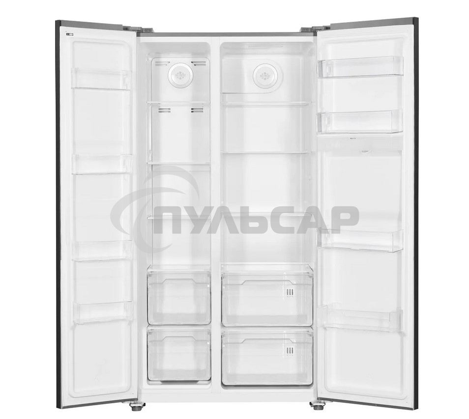 Холодильник Kraft KF-MS5701BI черный двухкамерный 372/198л морозилка сбоку, Side by Side