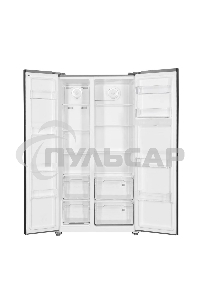 Холодильник Kraft KF-MS5701BI черный двухкамерный 372/198л морозилка сбоку, Side by Side