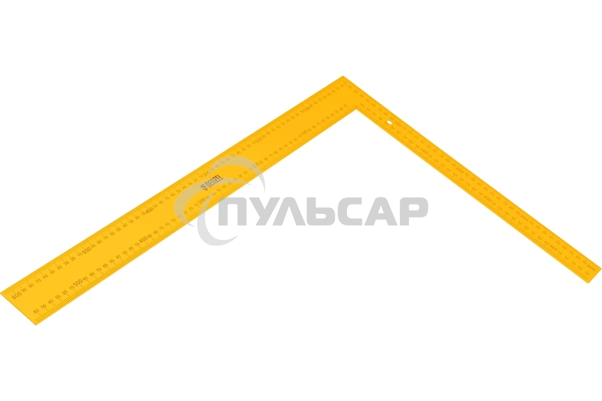 Угольник стальной, 400 мм х 600 мм, ультрафиолетовая печать (измерительная шкала) Denzel