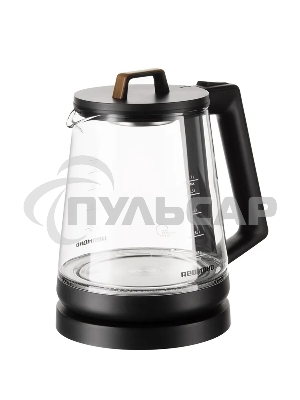 Чайник электрический Redmond KG-226 черный с деревом, 1,7 л, 2200 Вт