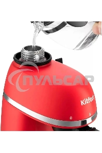 Кофеварка капельная Kitfort КТ-760-1 красный/черный, молотый кофе, 240мл, 800Вт, 3,5 бар
