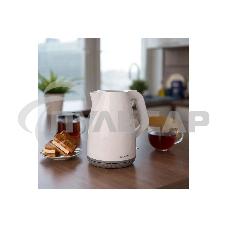 Чайник электрический Scarlett SC-EK18P49 1.7л. 2200Вт белый/серый (корпус: пластик)