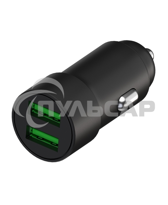 Автомобильное зарядное устройство Maxvi CCM-MS242 черный 2.4A 12W, 2xUSB