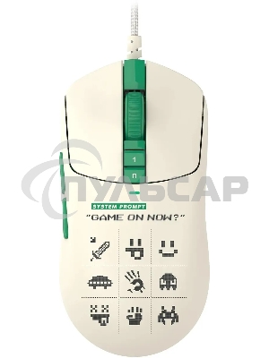 Мышь проводная A4Tech Bloody W72 Ultra Pixels Green рисунок/бежевый/зеленый, 20000 dpi, USB, кнопки - 7