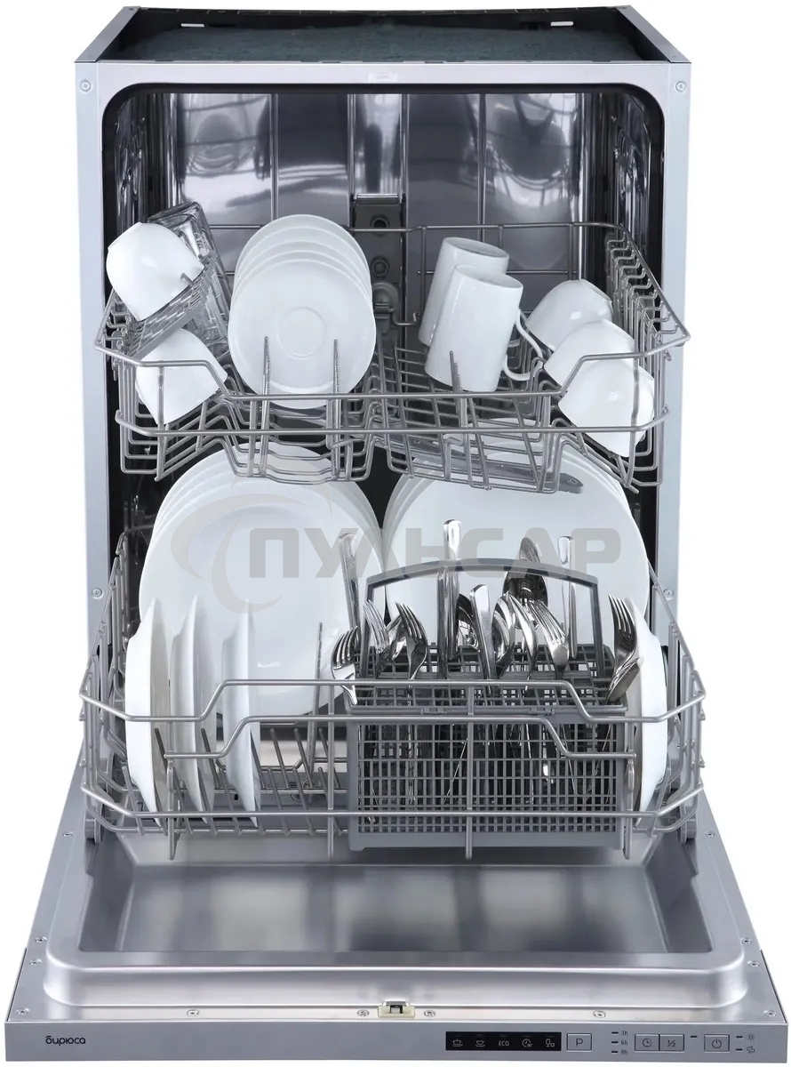 Встраиваемая посудомоечная машина Бирюса DWB-612/5, серебристый, 59.8 см, 12 компл., 49 дБ, класс A++