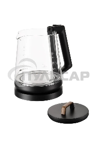 Чайник электрический Redmond KG-226 черный с деревом, 1,7 л, 2200 Вт