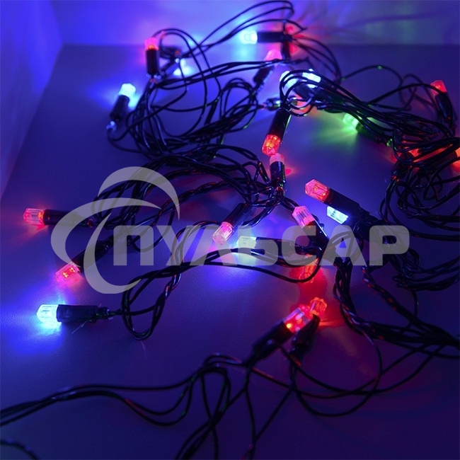 Гирлянда светод. рисовая Funray RL-540M, 5м, 40LED, мульти (4цв.), темно-зел. шнур 0,7м, контроллер,