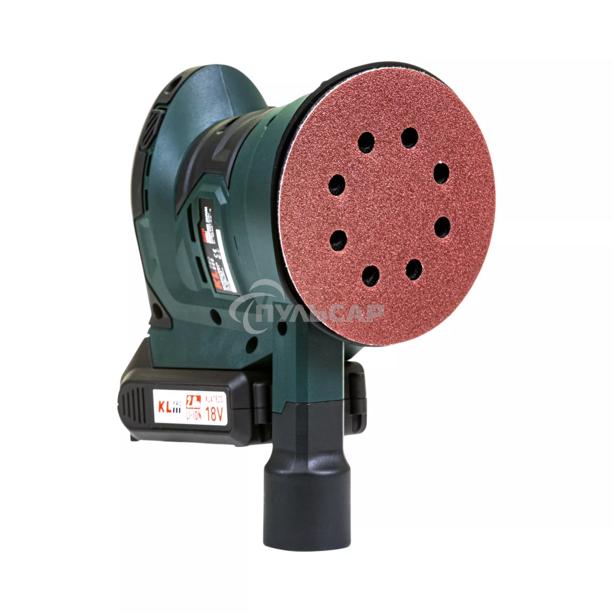 Профессиональная аккумуляторная эксцентриковая шлифмашина KLPRO KLEZ18-20 (18В, Li-ion-2шт, 2.0А·ч, ЗУ 2,4А)