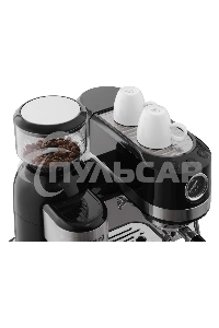 Кофемашина автоматическая Korting KCM 1015 N Ottimo черный/серебристый, исп. кофе - зерновой, 1500 Вт, 19 бар