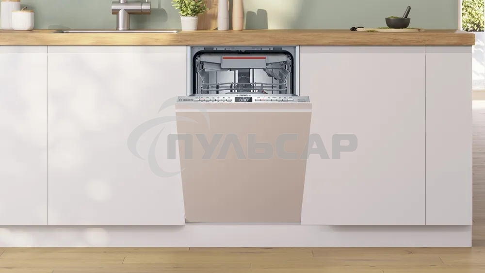Встраиваемая посудомоечная машина Bosch SPV4HMX65Q, серебристый, 45 см, 10 компл., 45 дБ, класс A+