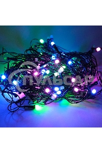 Гирлянда светод. Funray Минишарики, SE-MINI-110M, 10М,100LED,мульти(6цв.),темно-зел.шн.0,7м,контр,