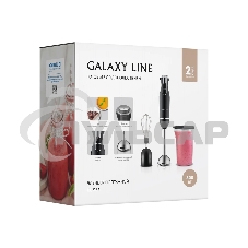 Блендер Galaxy Line GL 2166, черный с серебристым, погружной, 800 Вт, 15000 об/мин
