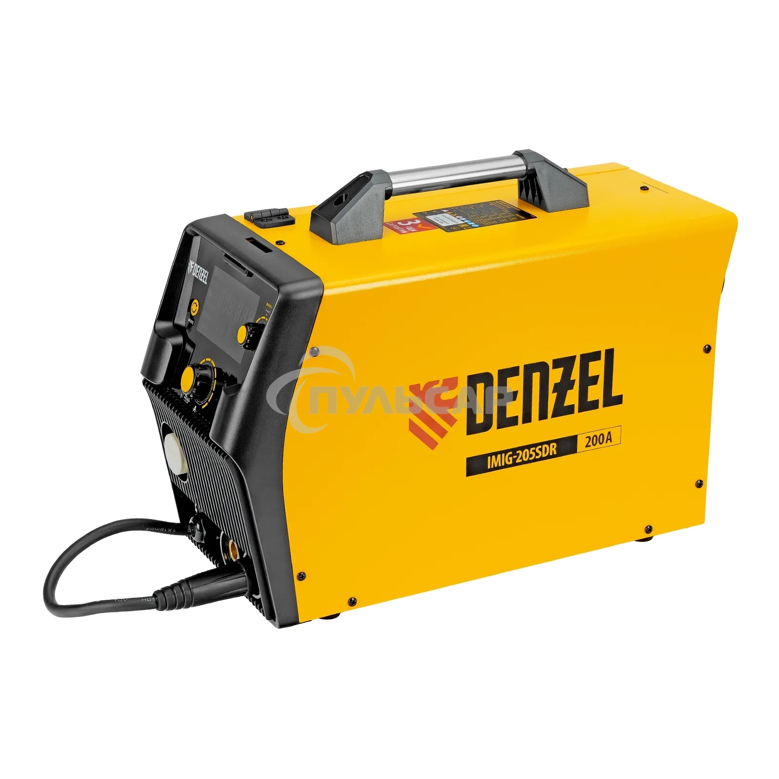 Аппарат инвертор. полуавтомат. cварки IMIG-205SDR, 200 А, ПВ 60%, катушка 5 кг Denzel