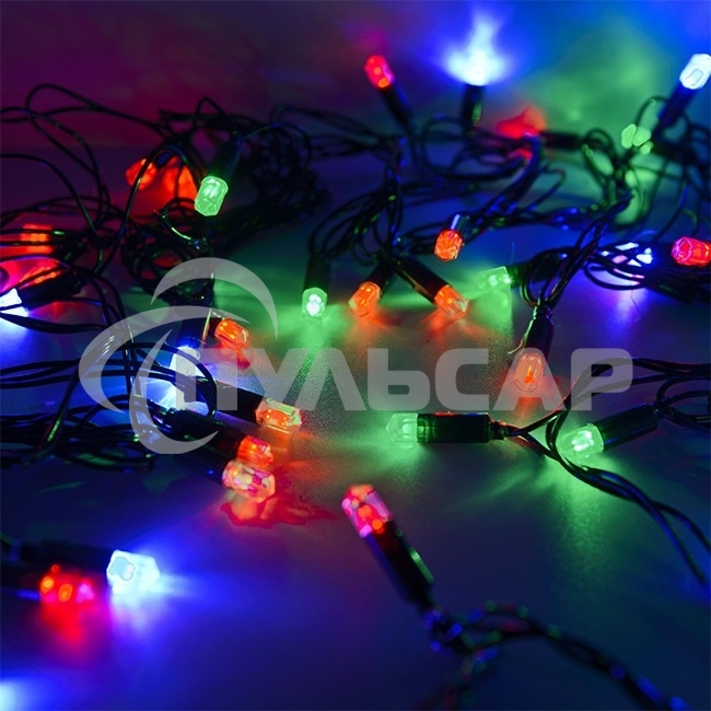 Гирлянда светод. рисовая Funray RL-540M, 5м, 40LED, мульти (4цв.), темно-зел. шнур 0,7м, контроллер,